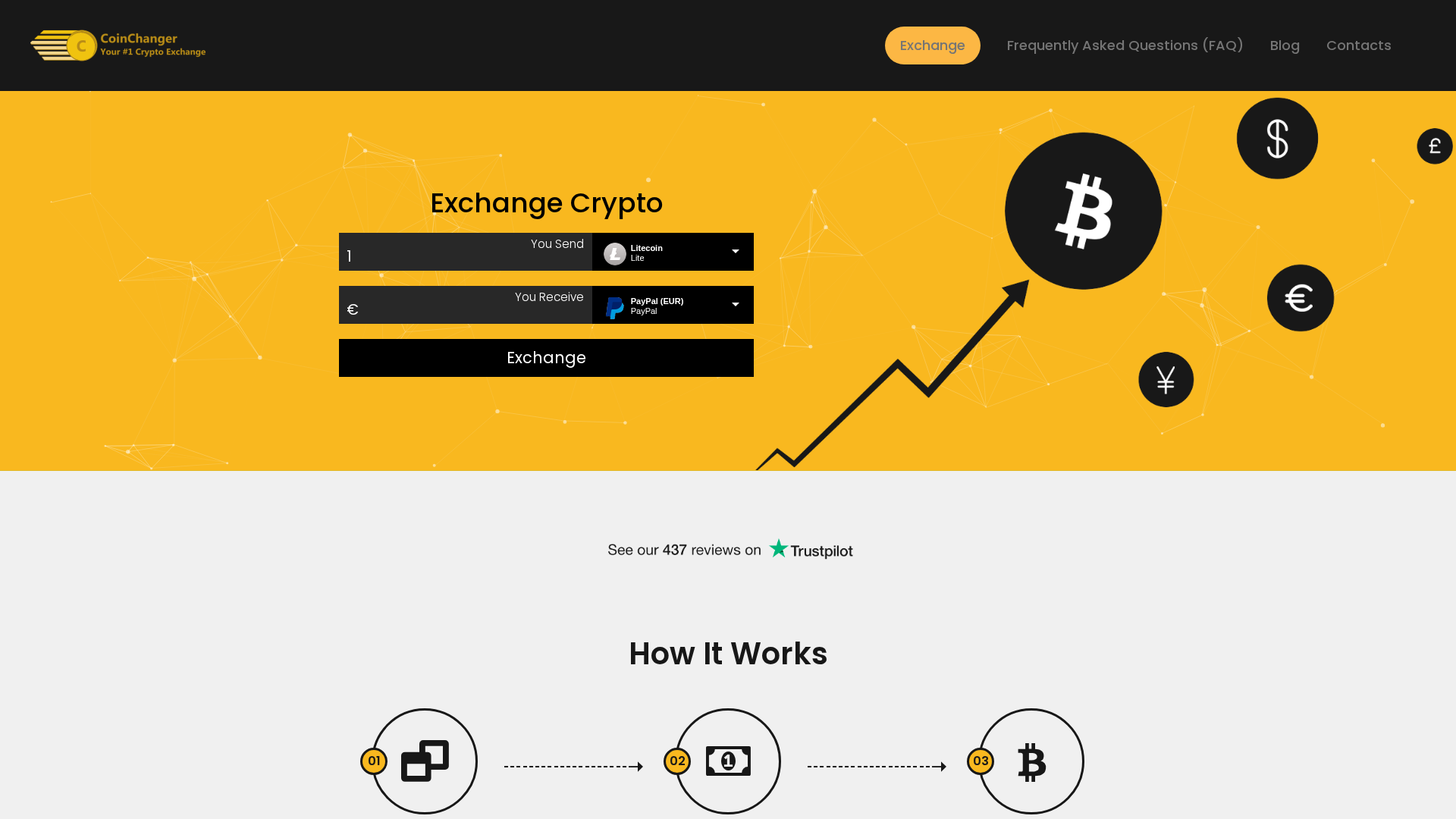 Screenshot of coinchanger.cash