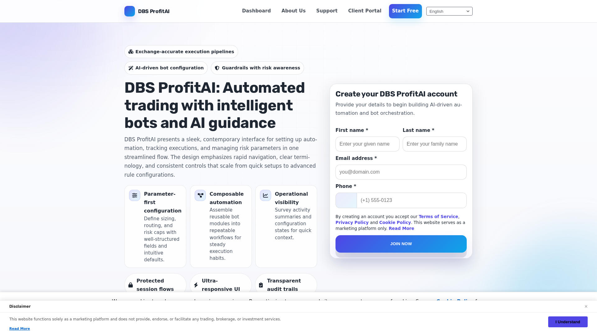 Screenshot of dbsprofitaitech.com