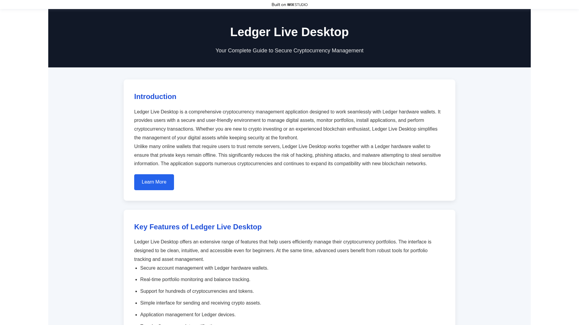 Screenshot of opendesktop-live.wixstudio.com