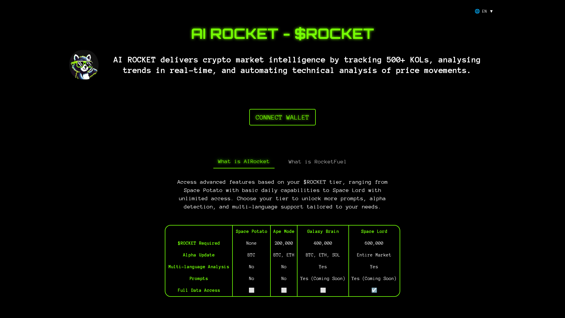 Screenshot of ai-rocket.tech