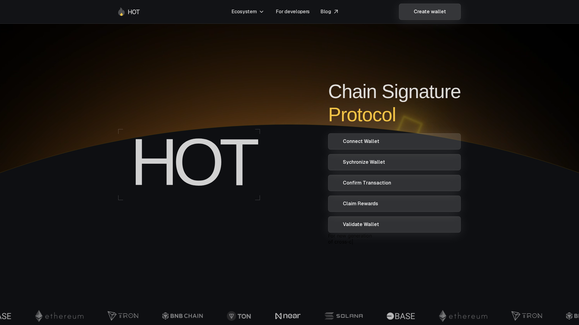 Screenshot of hotdao-interface.pages.dev