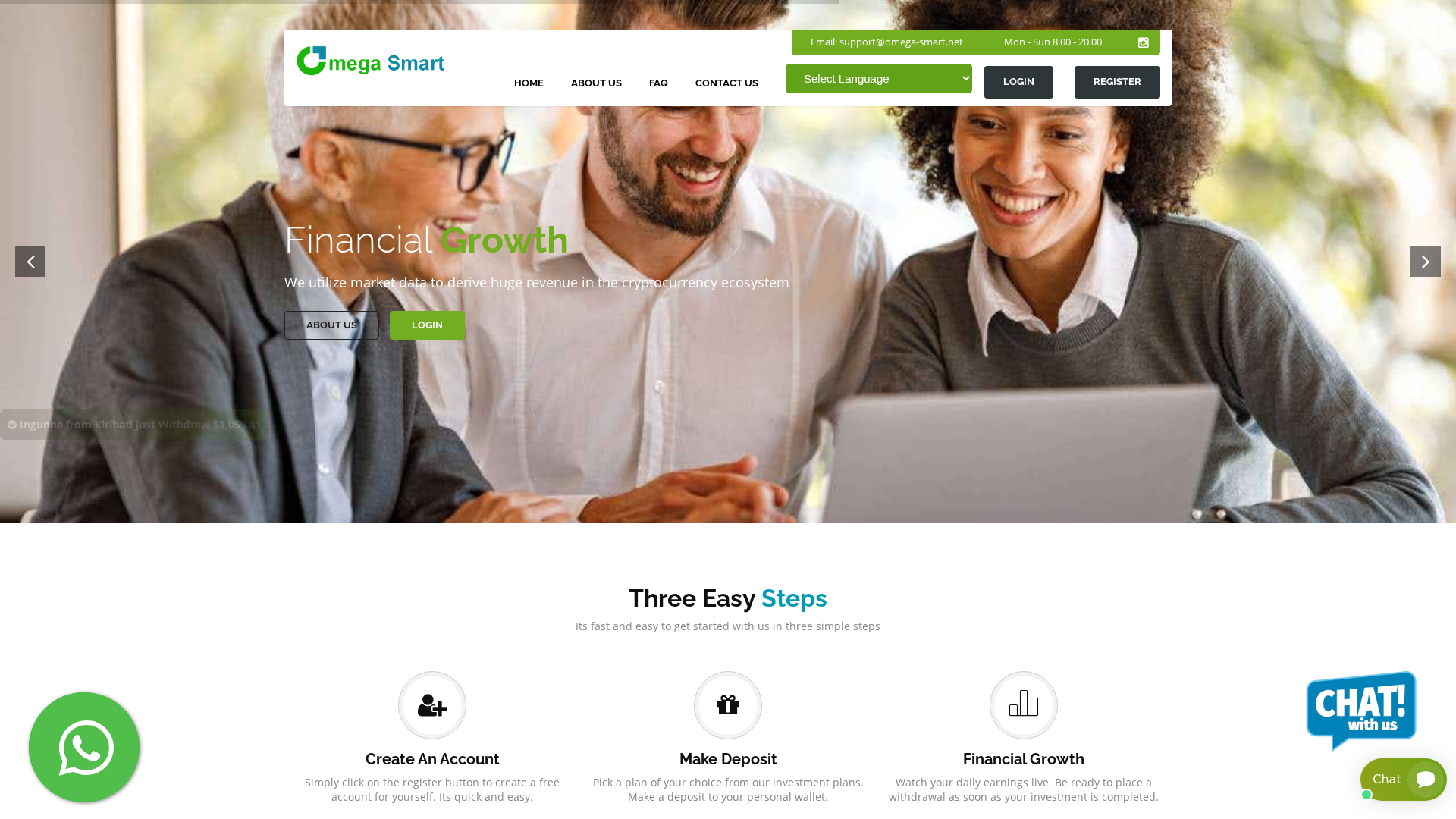 Screenshot of omega-smart.net