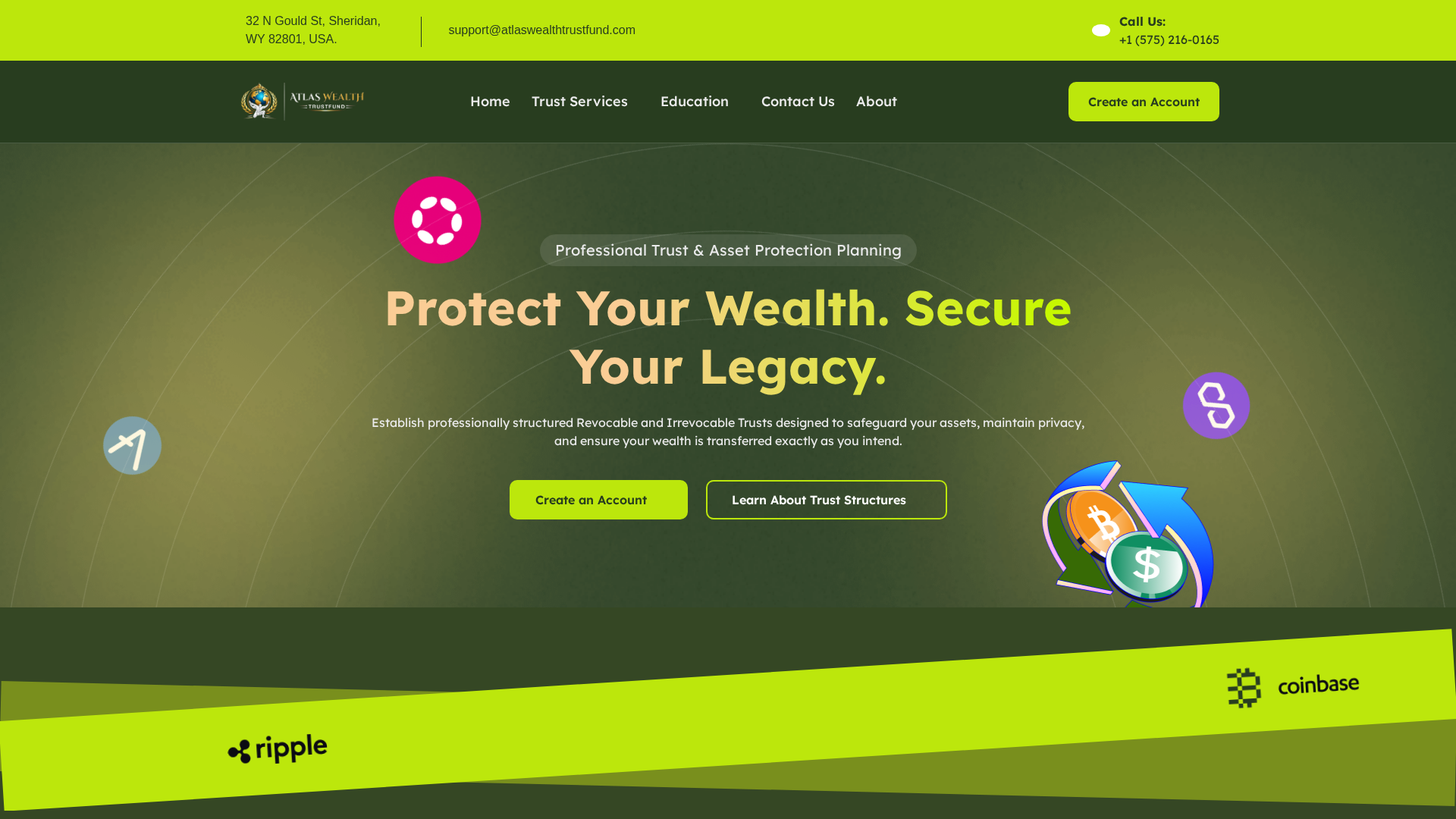 Screenshot of atlaswealthtrustfund.com