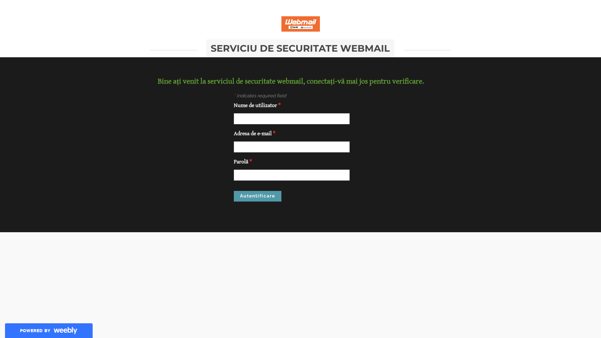 Screenshot of webportal-ro.weebly.com