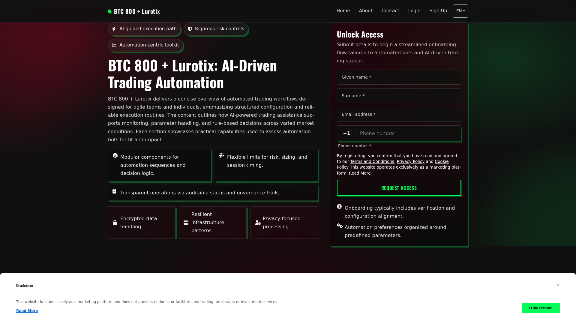 Screenshot of btc800lurotix-app.shop