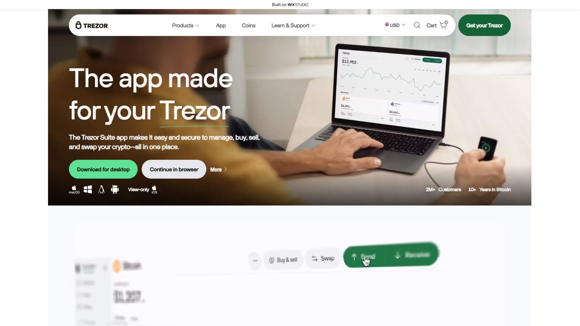 Screenshot of trezzur-en.wixstudio.com