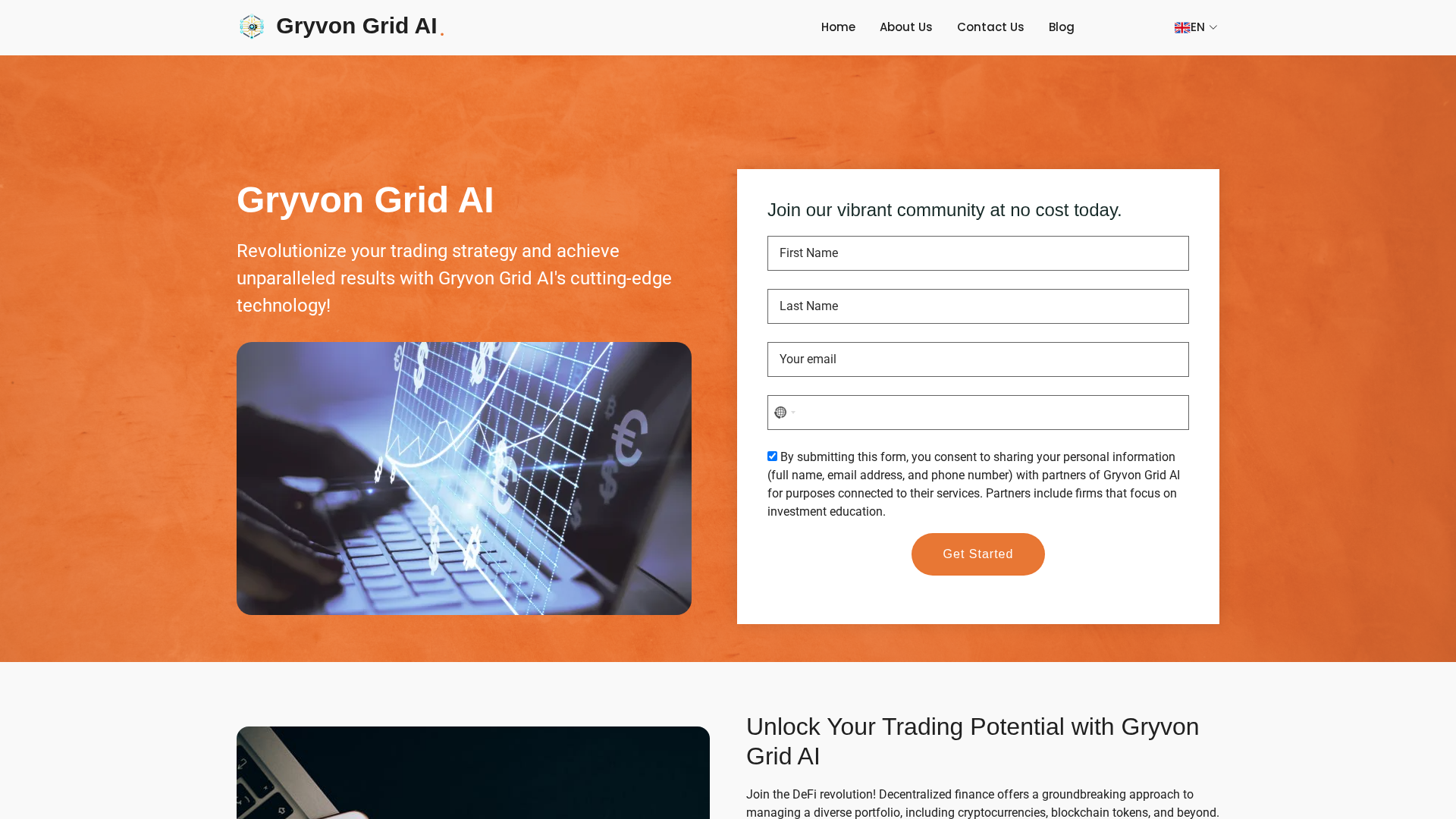 Screenshot of gryvongridai.com