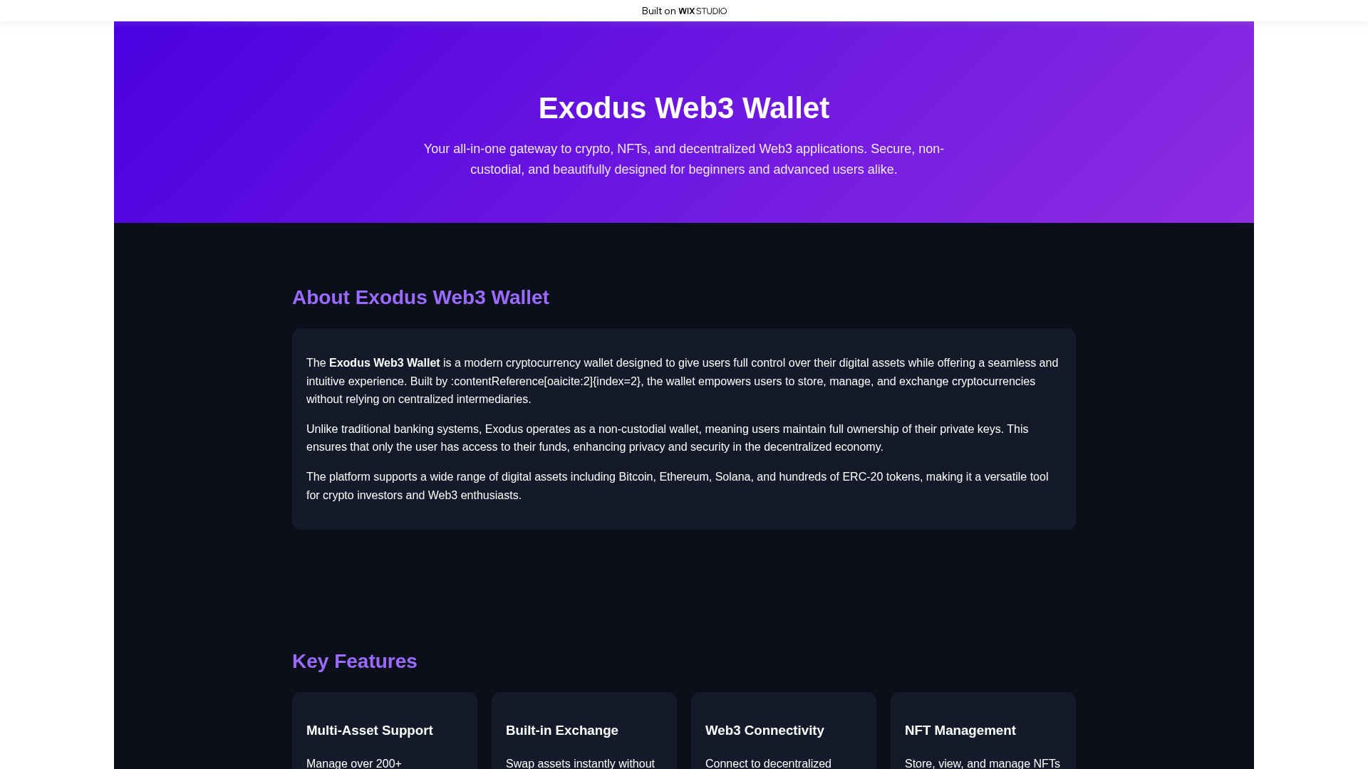 Screenshot of eng-exodasweb.wixstudio.com