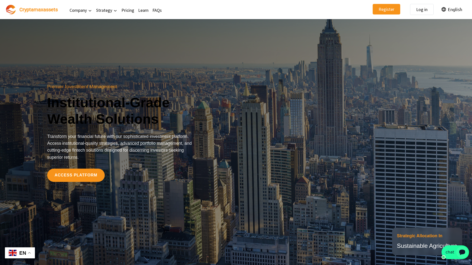 Screenshot of cryptamaxassets.com
