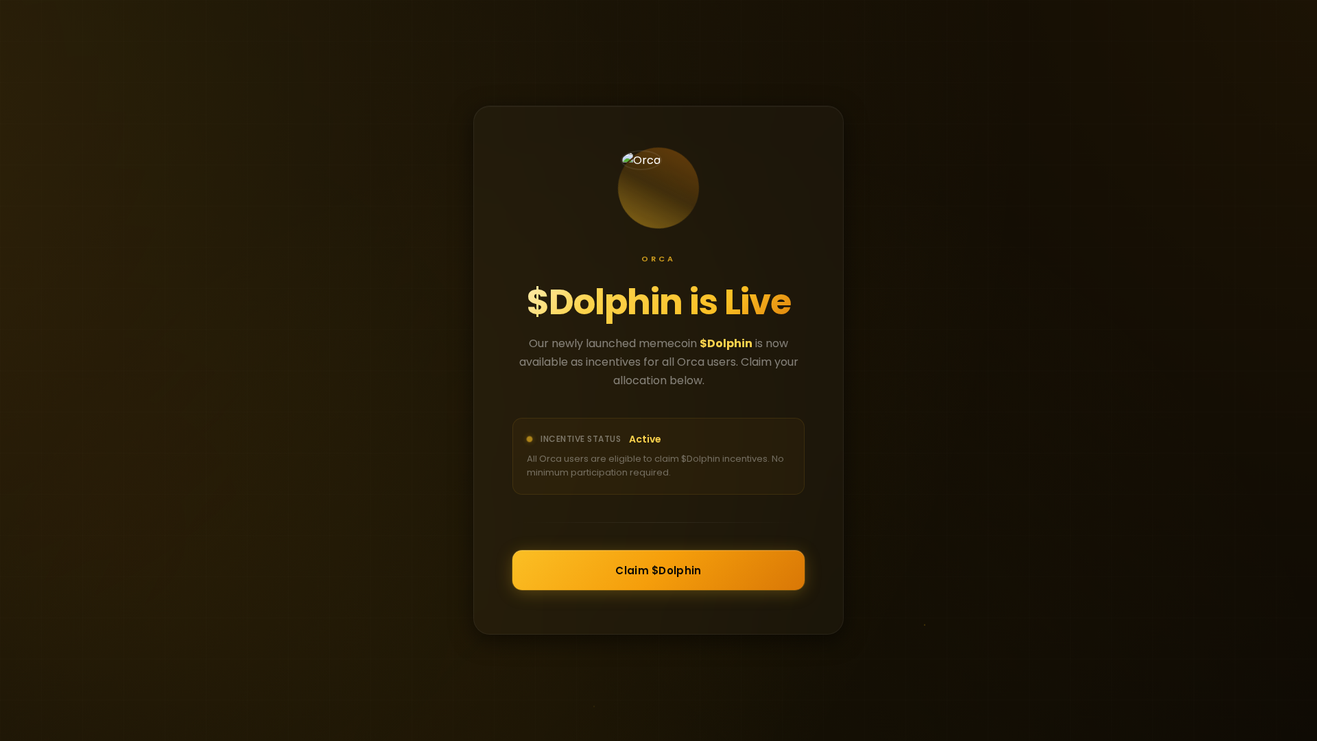 Screenshot of orcaclaim.live