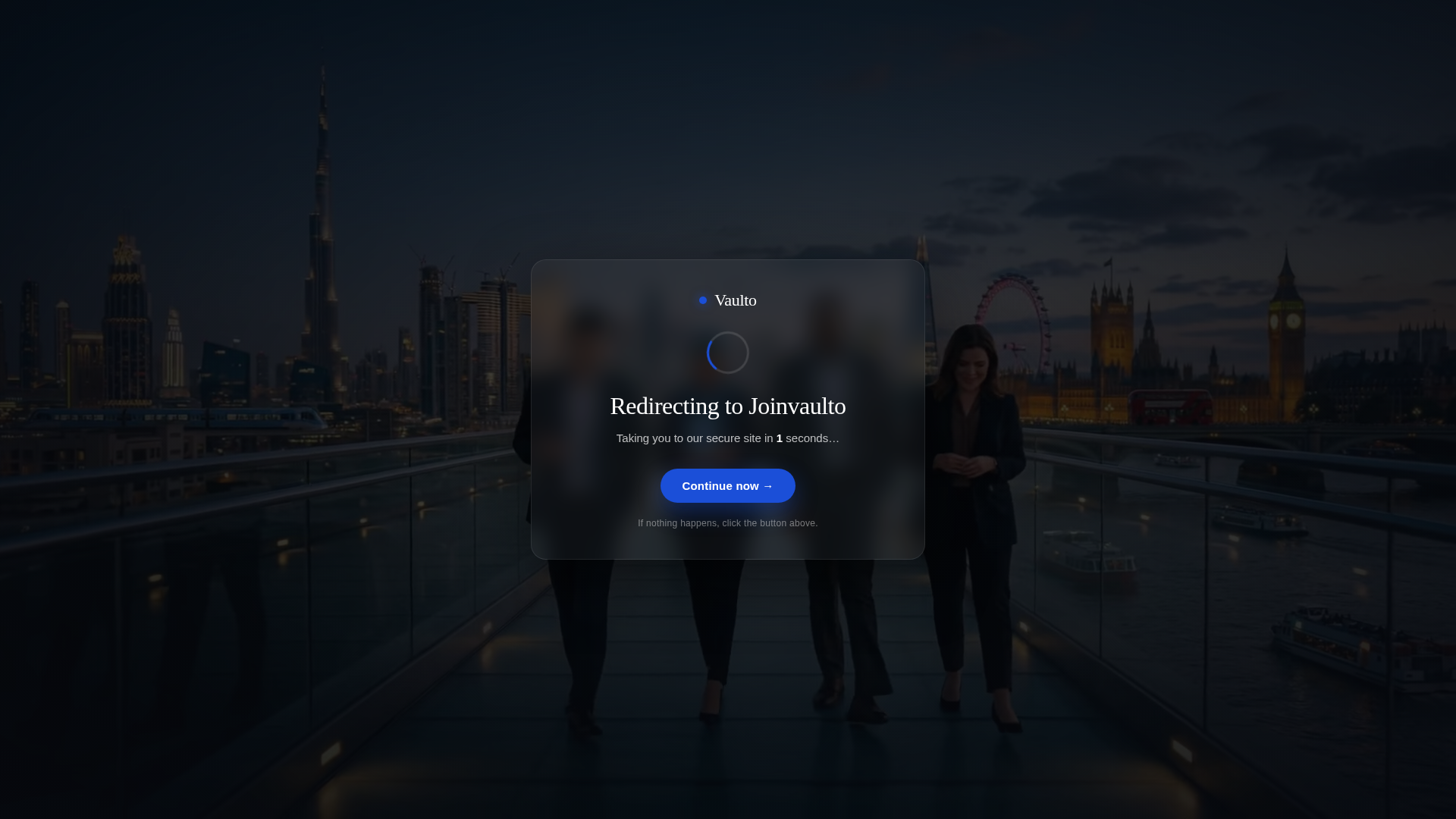 Screenshot of joinvaulto.com