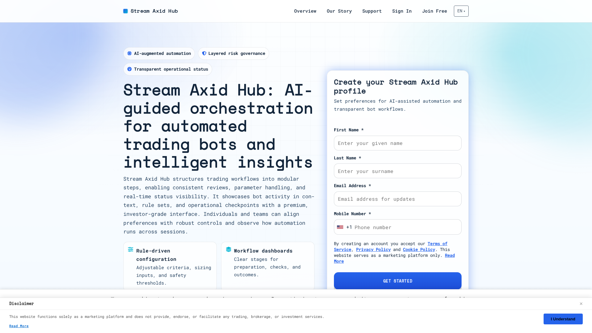 Screenshot of stream-axid-hubplatform.com