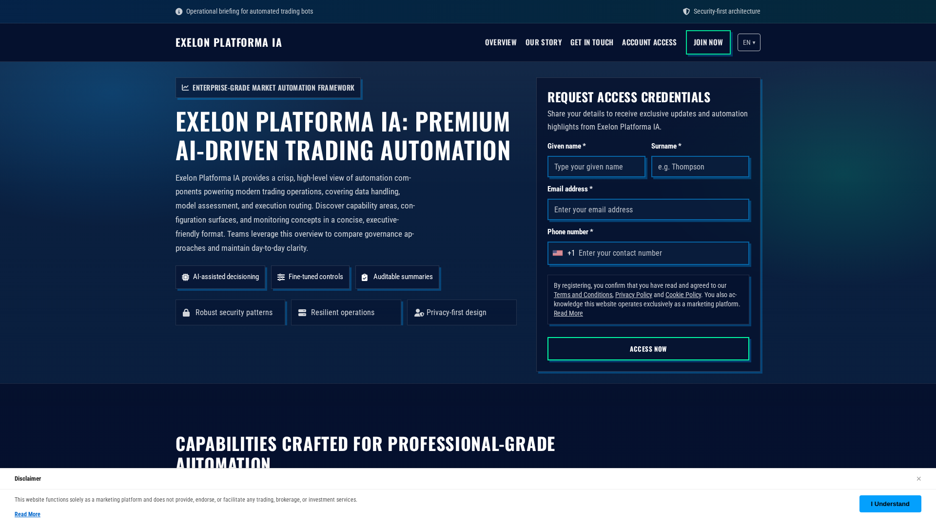 Screenshot of exelonplatformaia.com