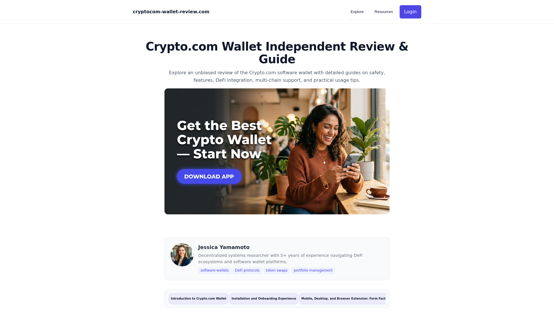 Screenshot of cryptocom-wallet-review.com