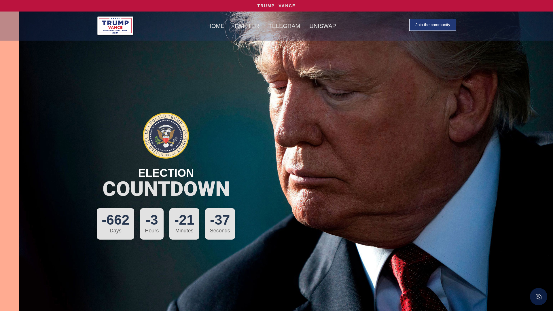 Screenshot of presidentdonaldtrump.pages.dev