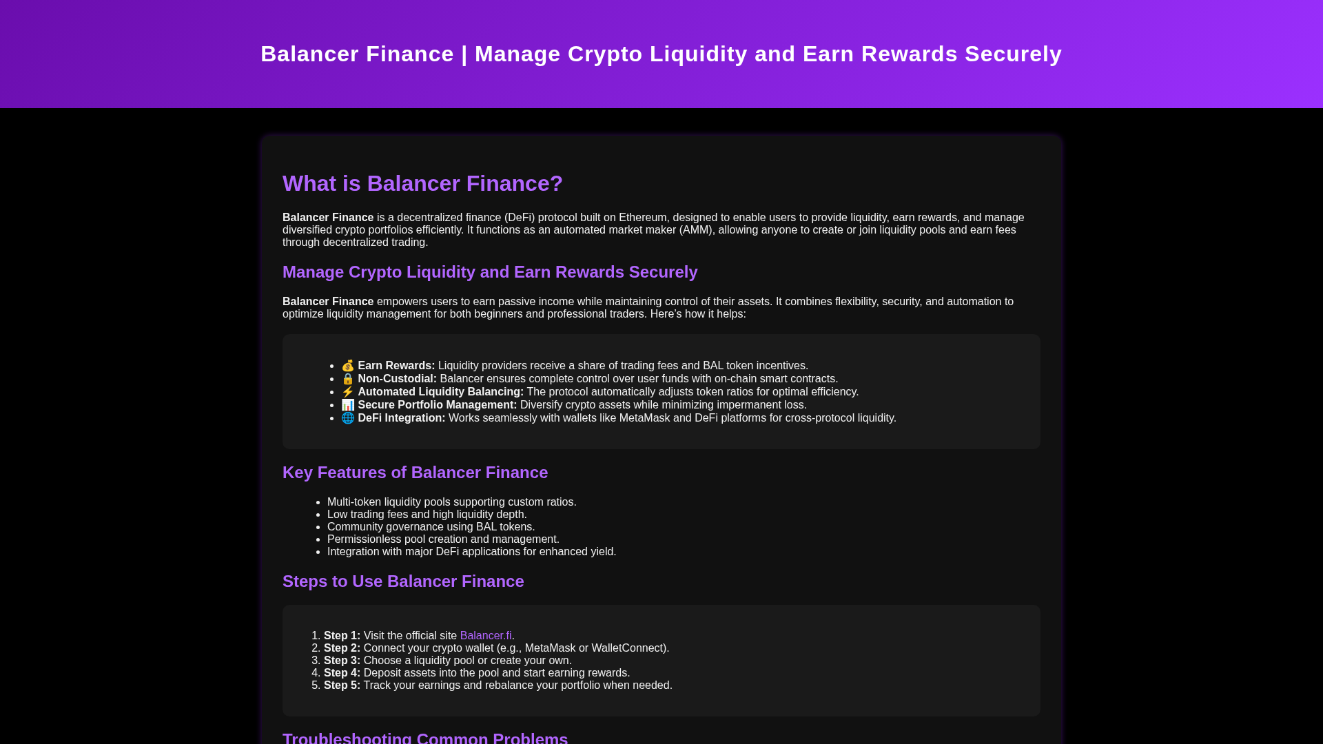 Screenshot of connect-auth-balncer-fiance.pages.dev