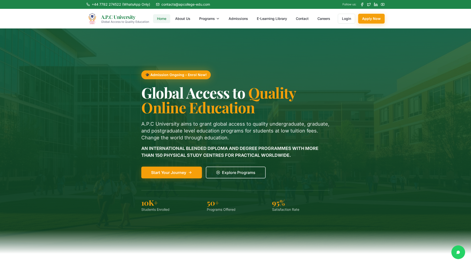 Screenshot of apcollege-edu.com.advancedpcedutt-edu.com