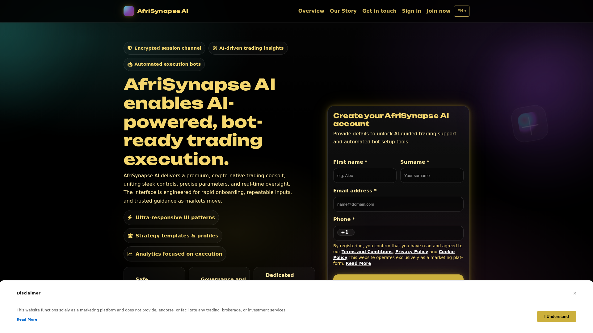 Screenshot of afrisynapseaisystem.com