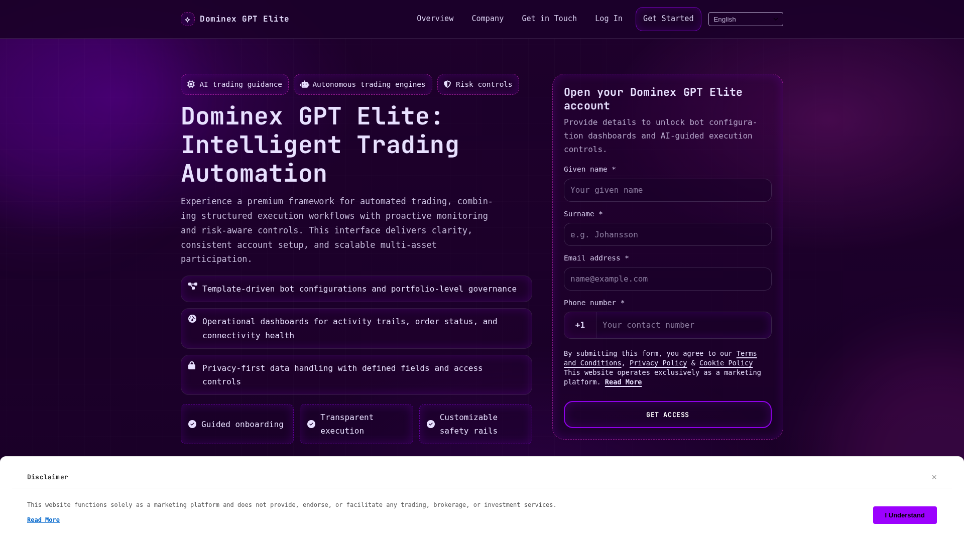 Screenshot of dominexgpt.digital