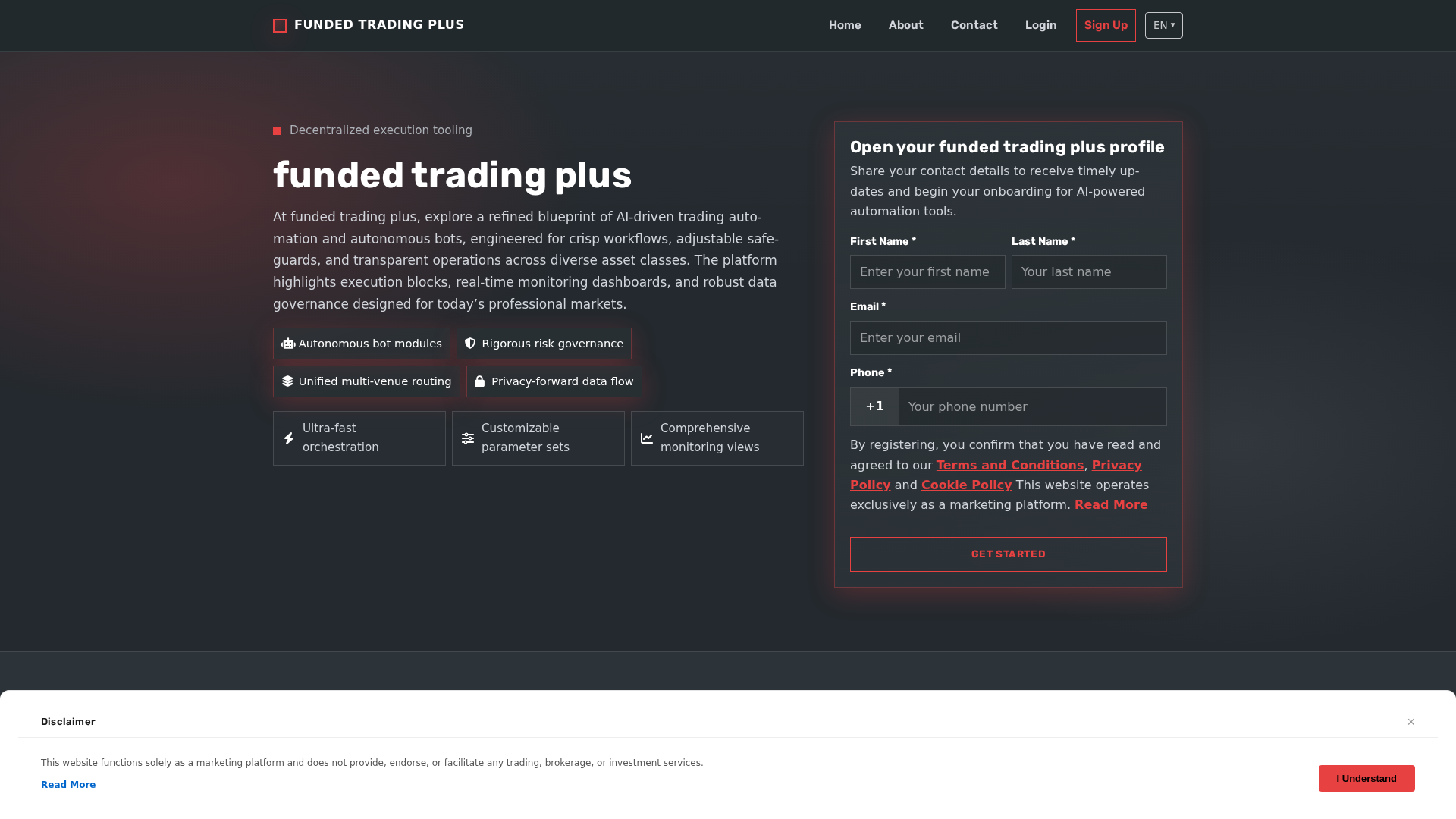 Screenshot of fundedtradingplus.click