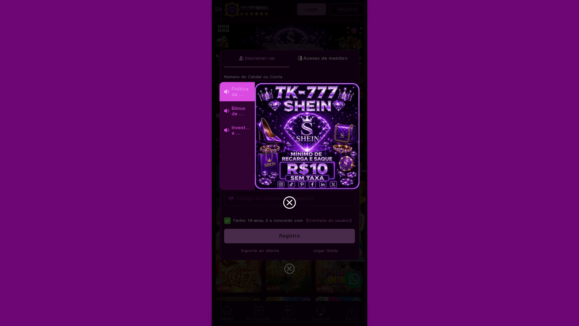 Screenshot of tk777-shein.com