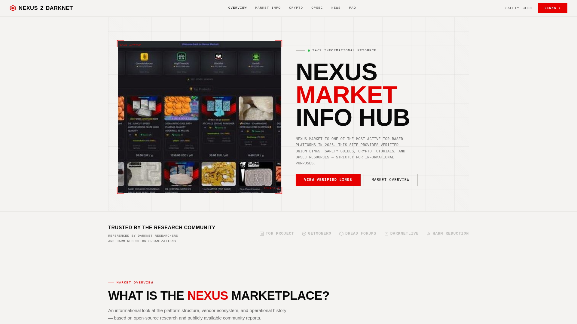 Screenshot of nexus2darknet.net