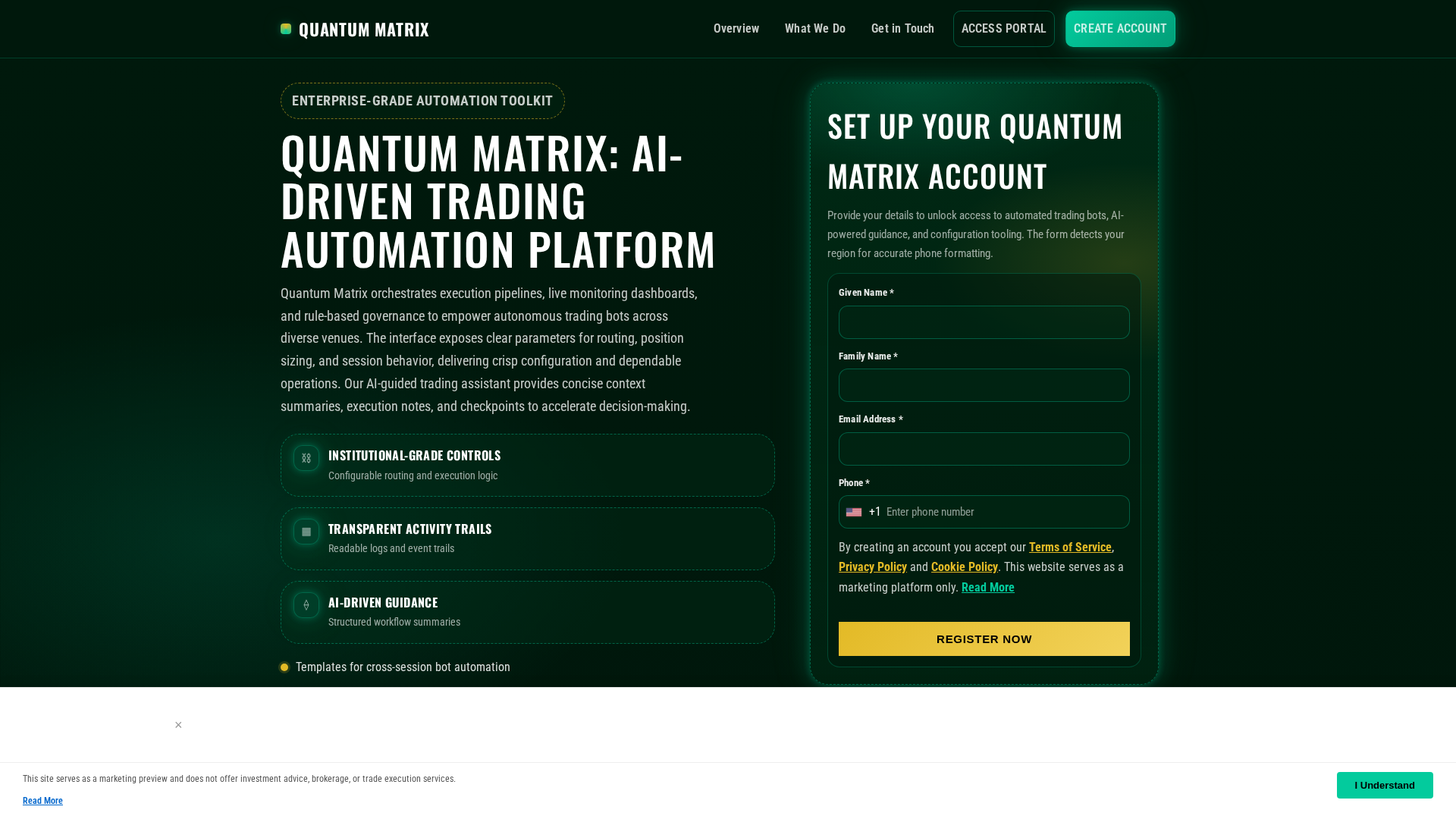 Screenshot of quantummatrixsystem.com