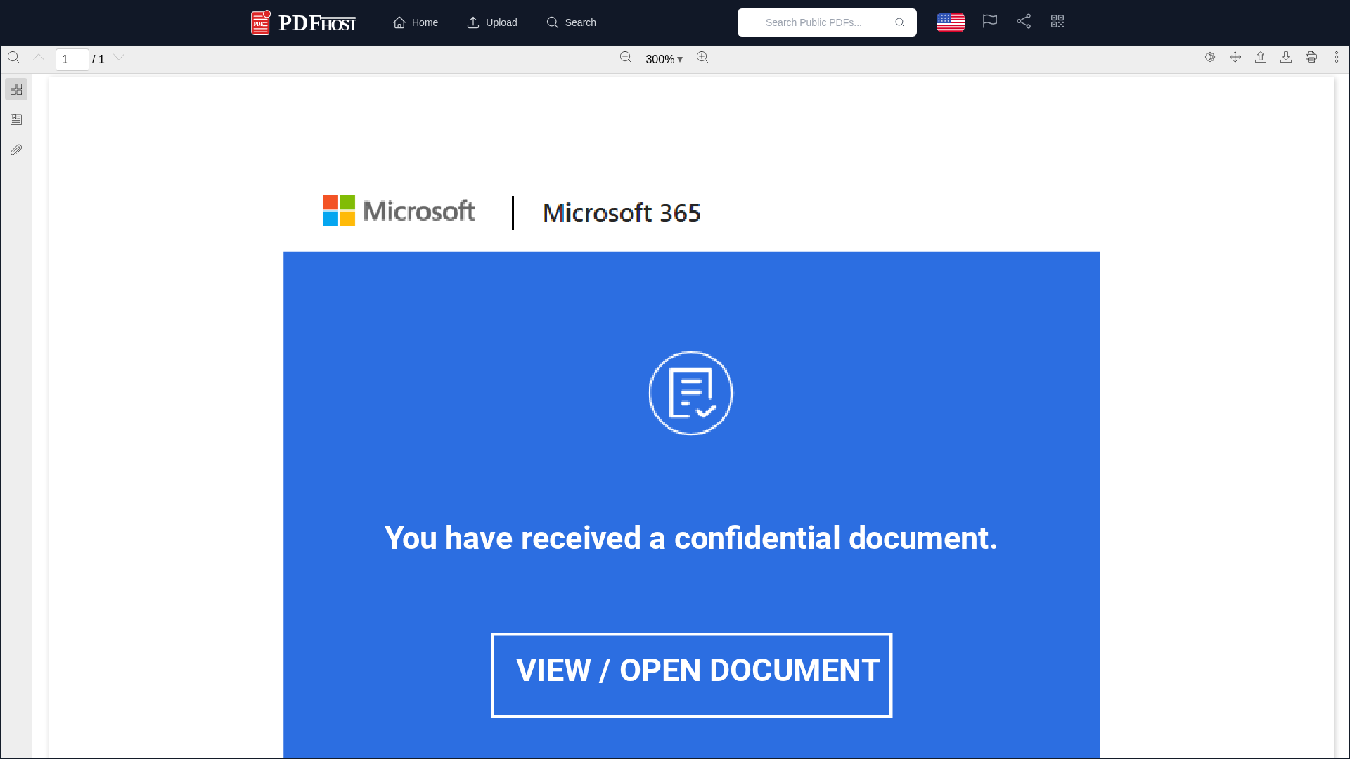 Screenshot of pdfhost.io