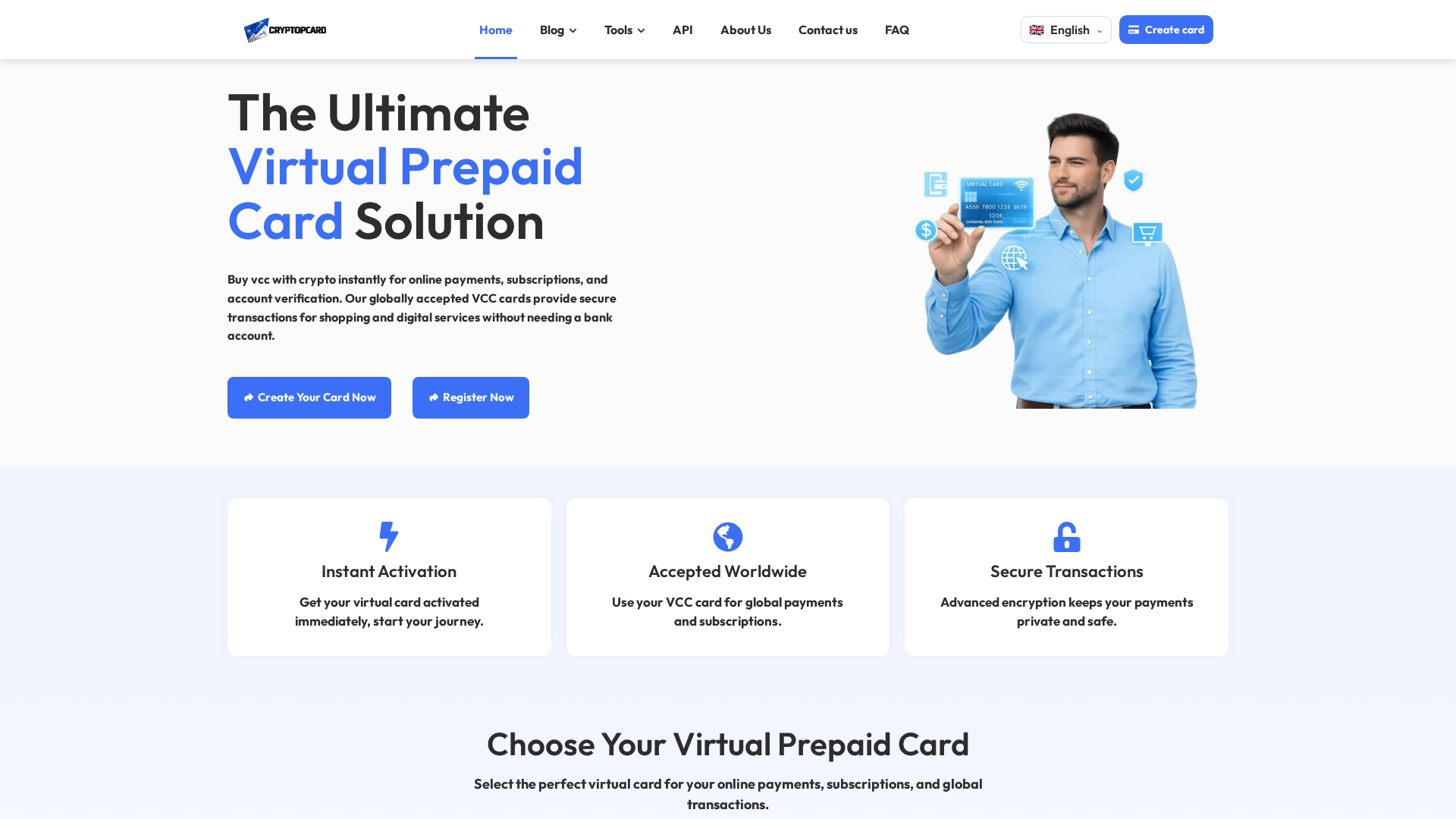 Screenshot of cryptpcard.com
