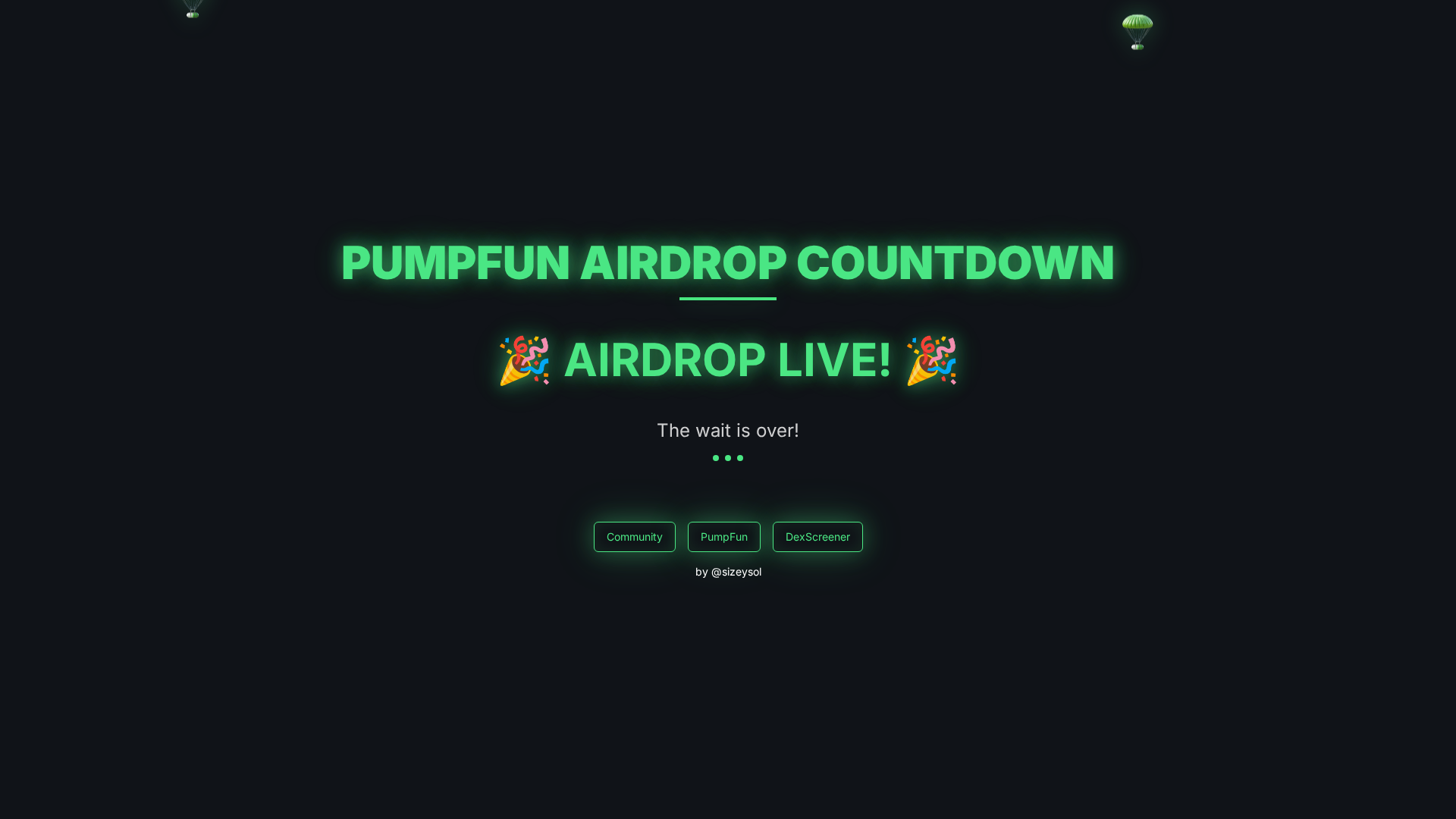 Screenshot of airdropcountdown.com