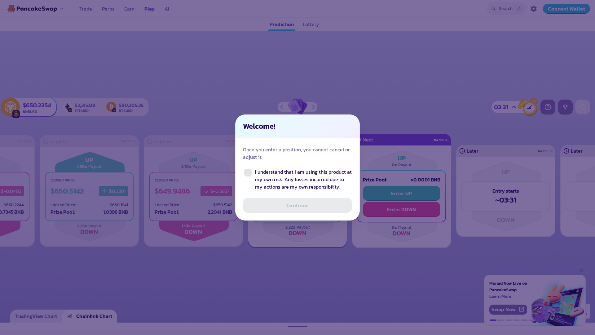 Screenshot of web2.pancake.run