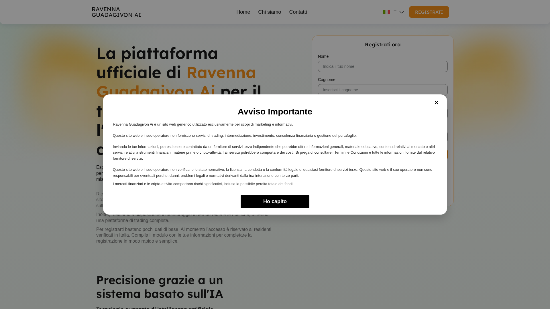 Screenshot of ravennaguadagivonai-it.live