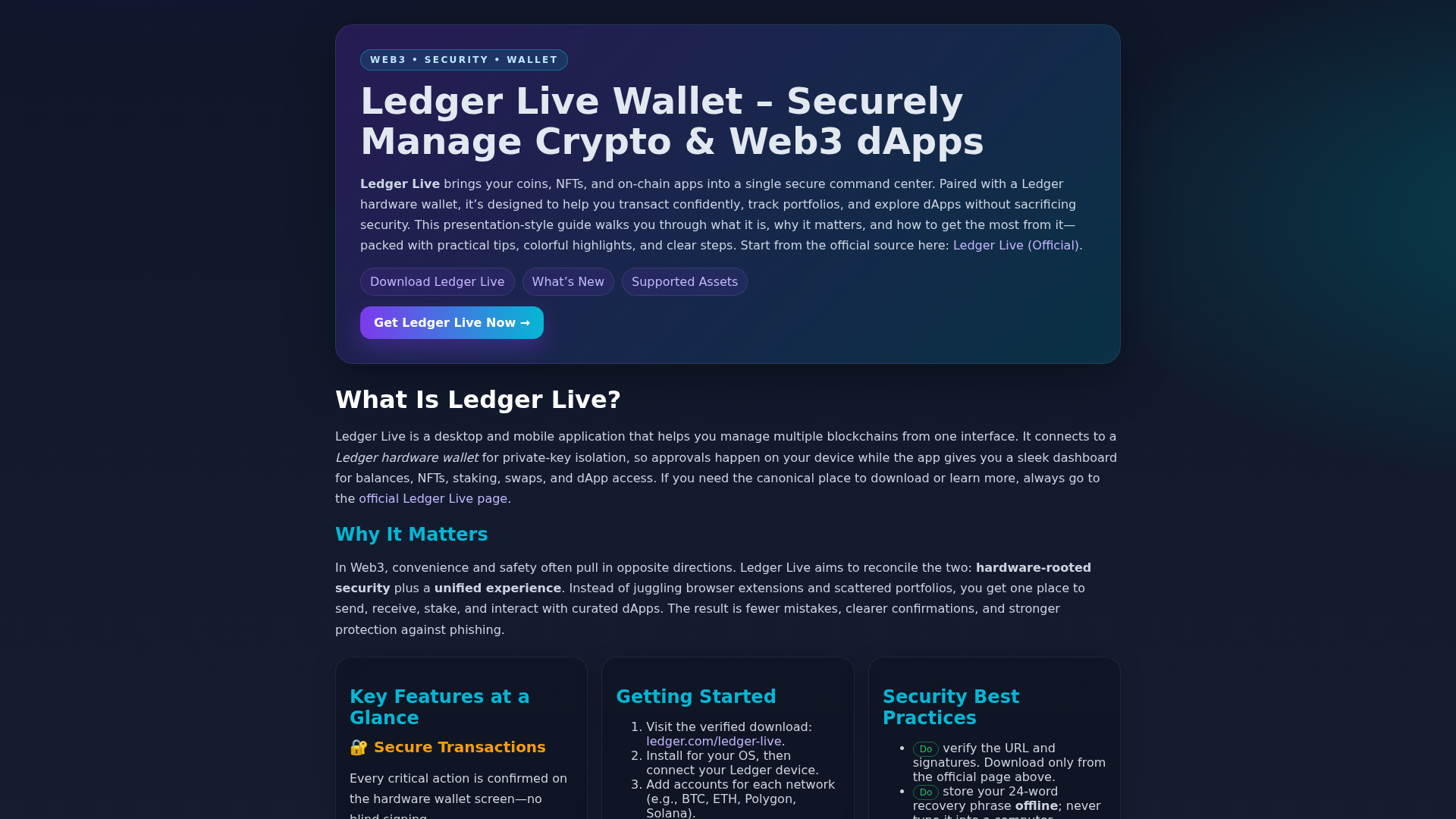 Screenshot of led-ger-dapp.pages.dev