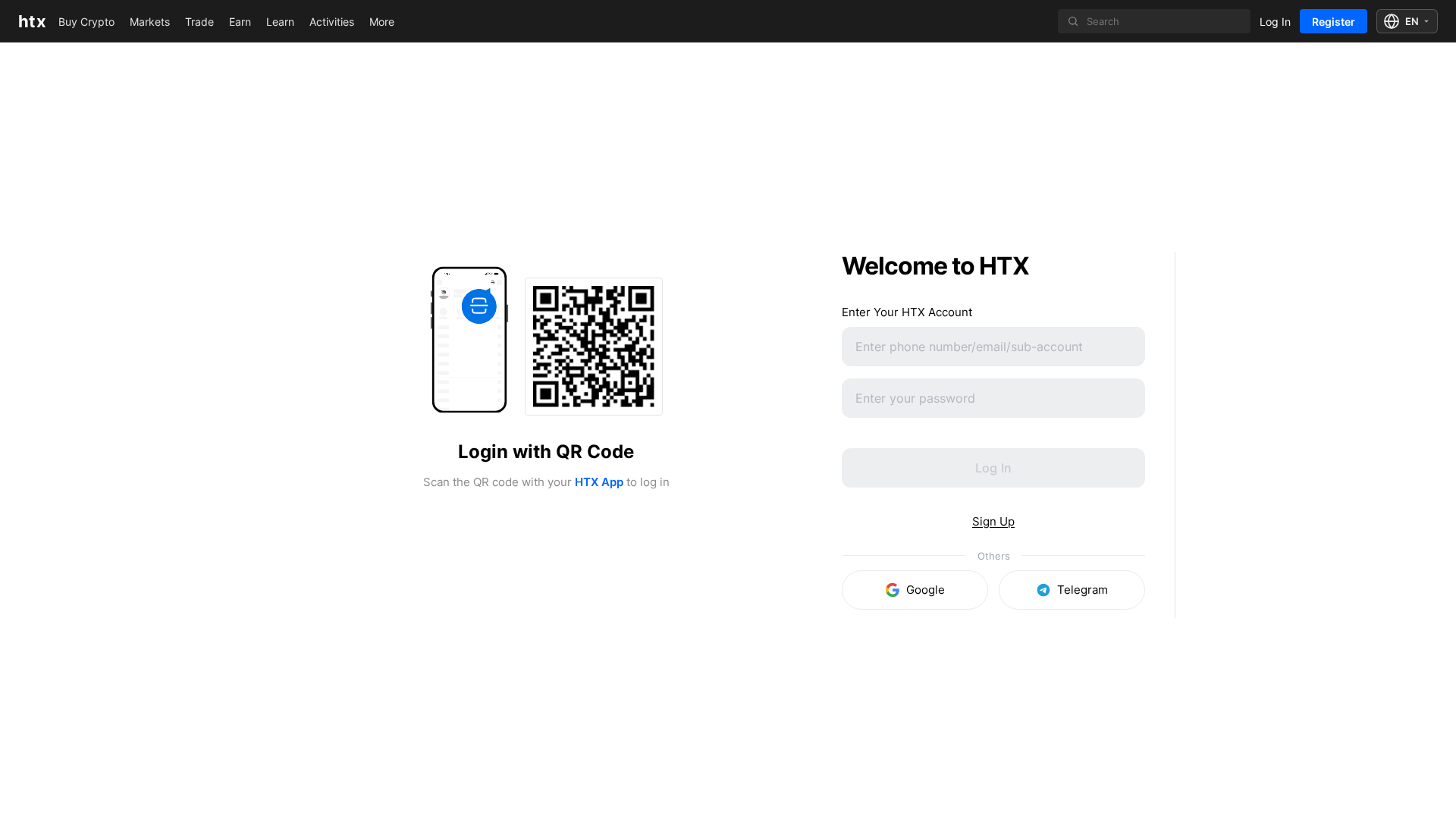 Screenshot of htx-account.com
