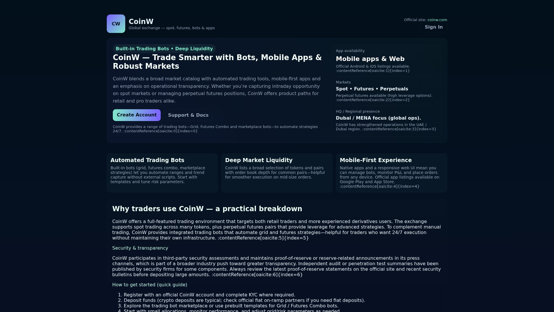 Screenshot of coin-w.pages.dev