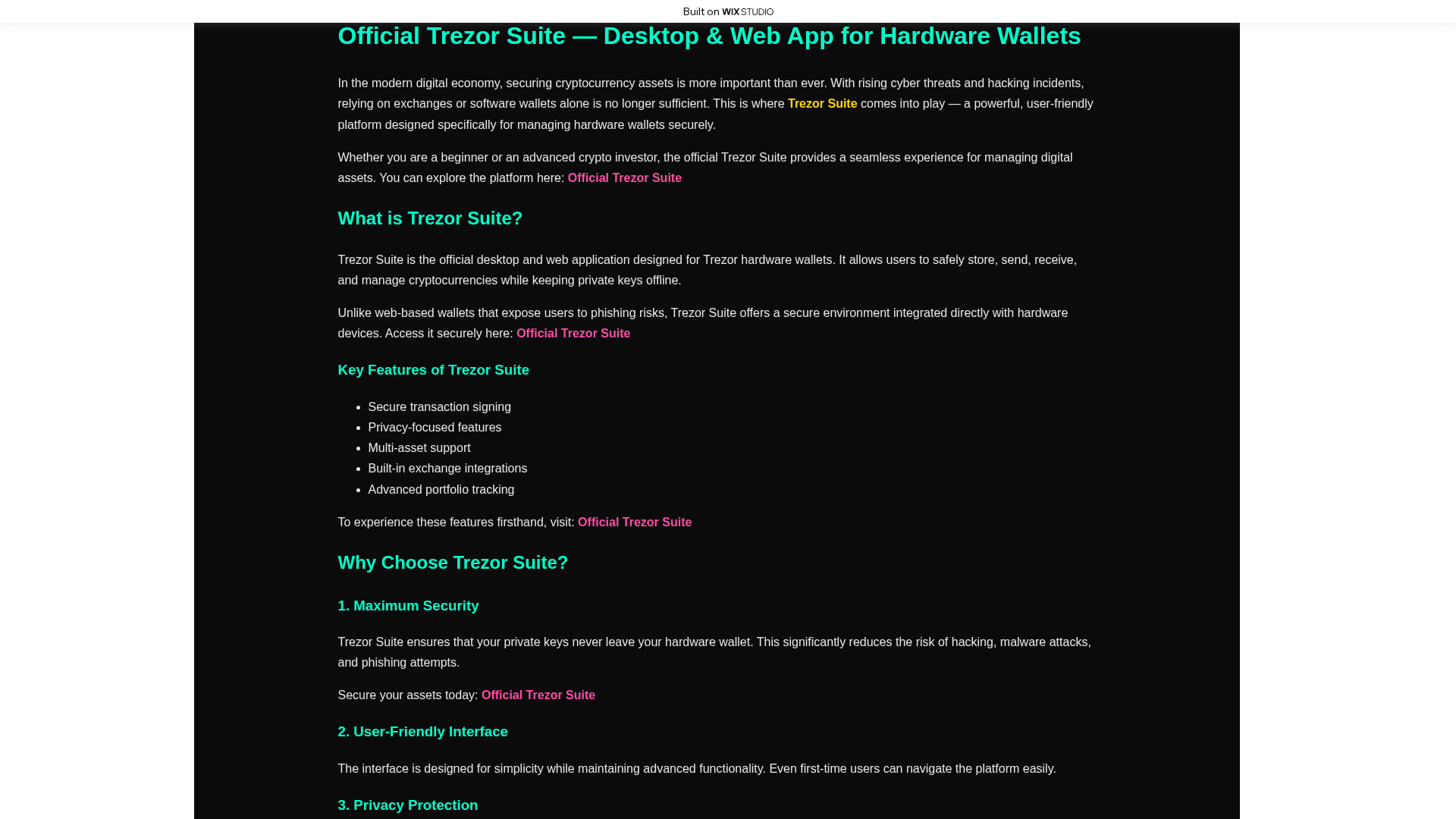 Screenshot of suits-home.wixstudio.com