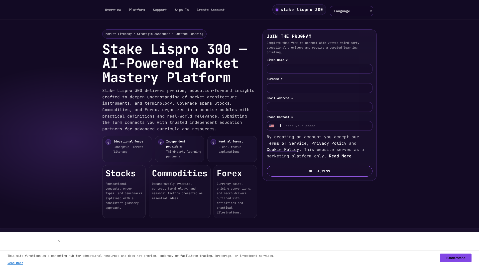 Screenshot of stakelispro300.click