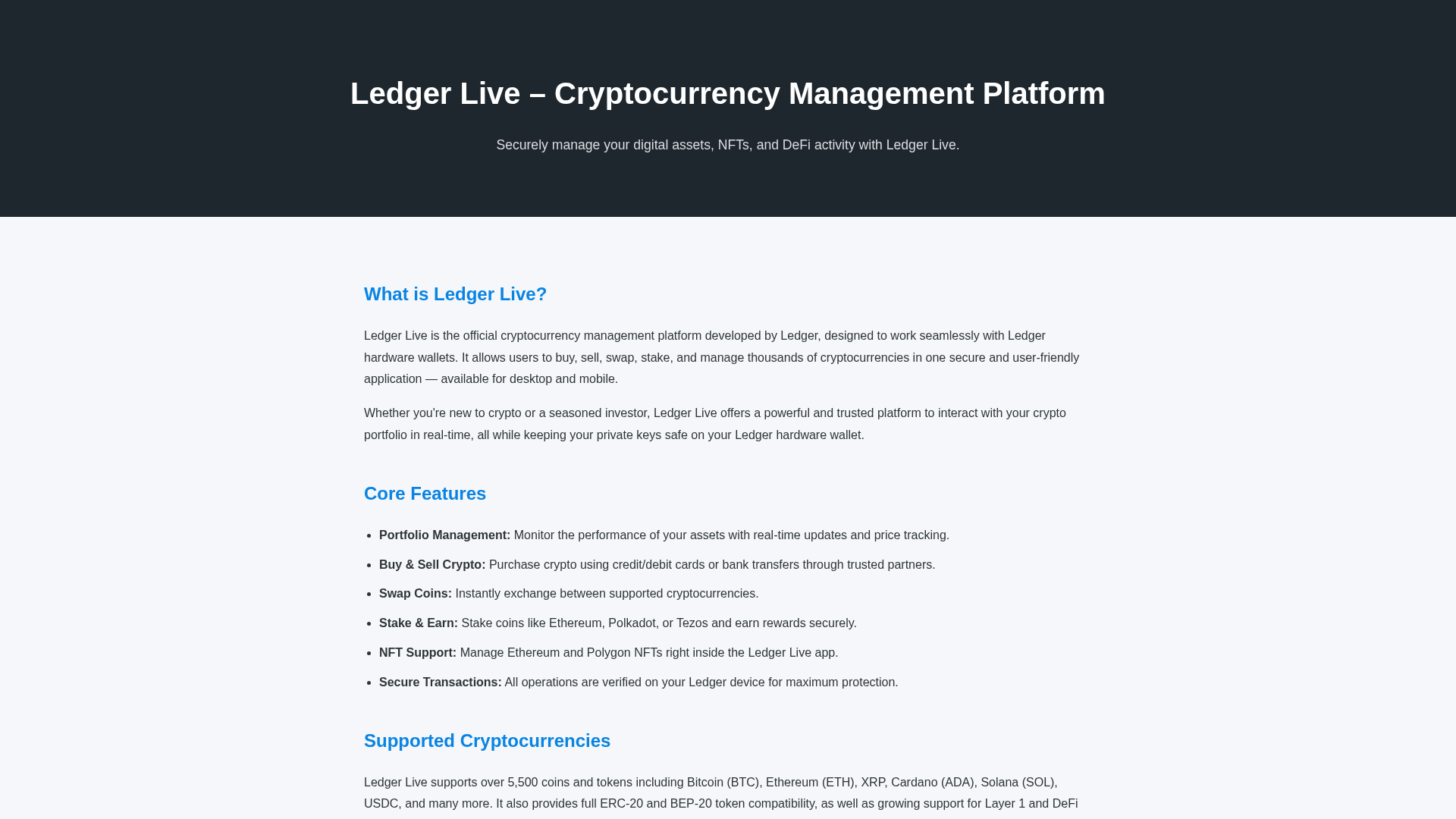 Screenshot of ledger-live-shv.pages.dev