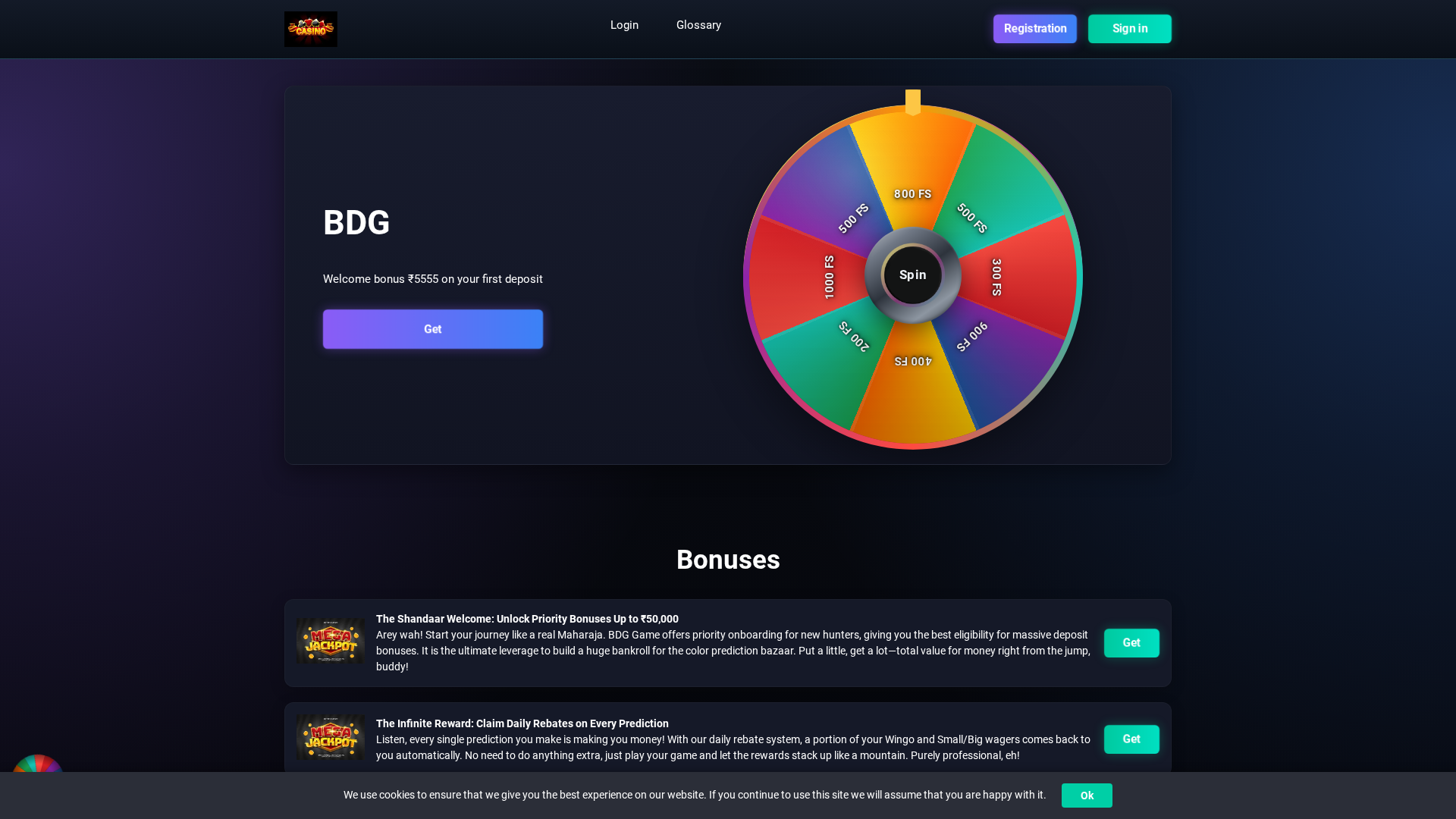Screenshot of bdg-game-casino-in.com