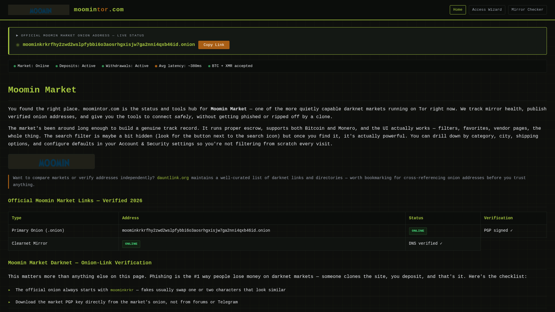 Screenshot of moomintor.com