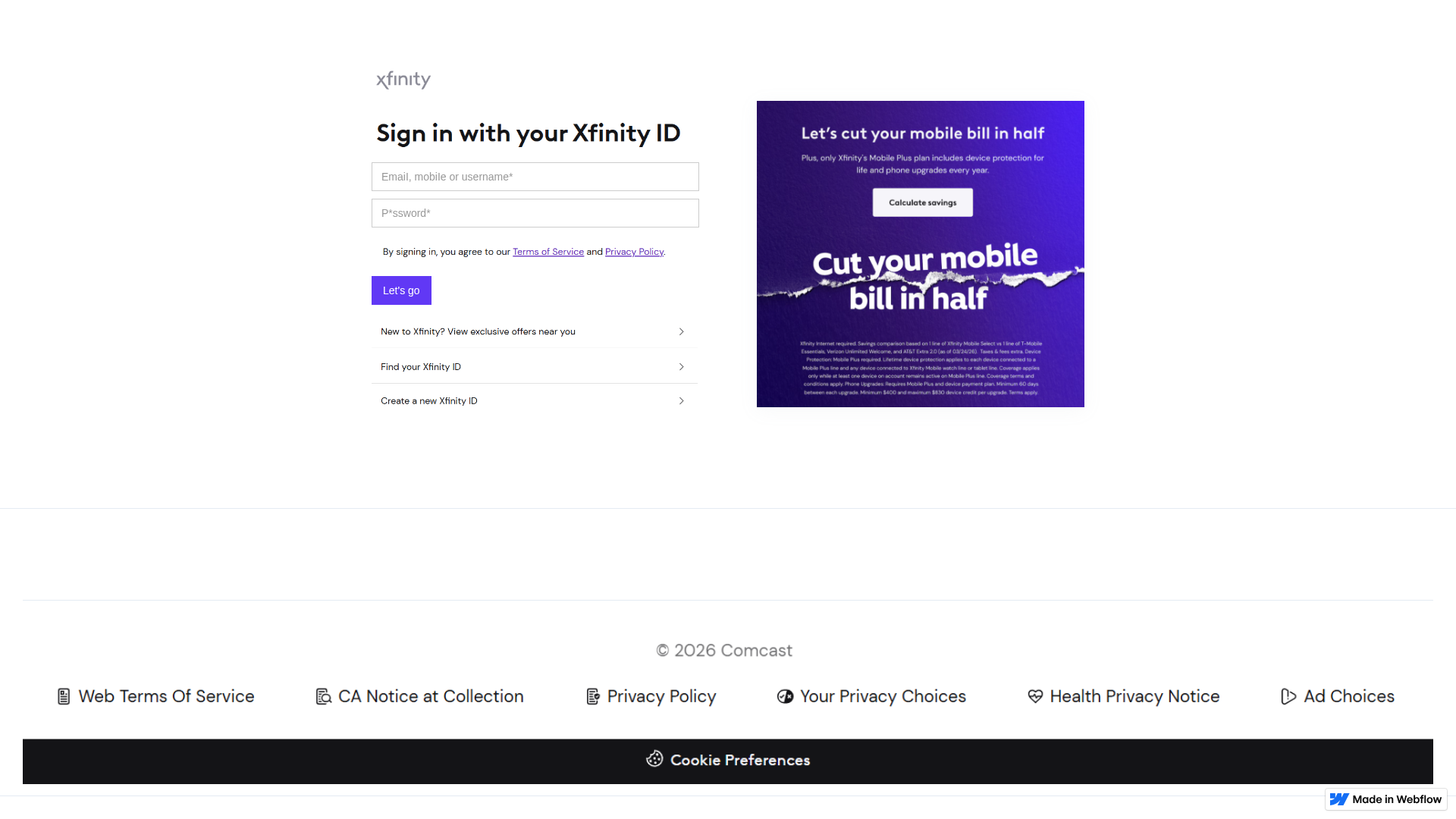 Screenshot of l0ginxdlrectxstart9838992n02wgre83b99jo.webflow.io