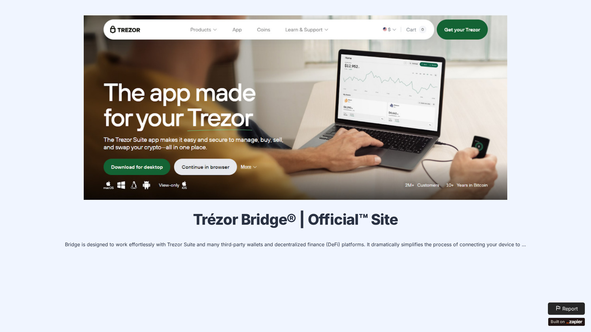 Screenshot of site-bridge.zapier.app
