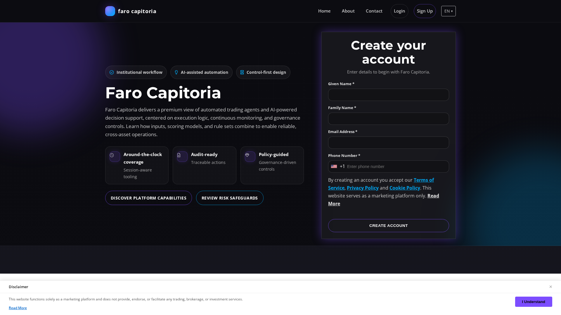 Screenshot of farocapitoria.pro