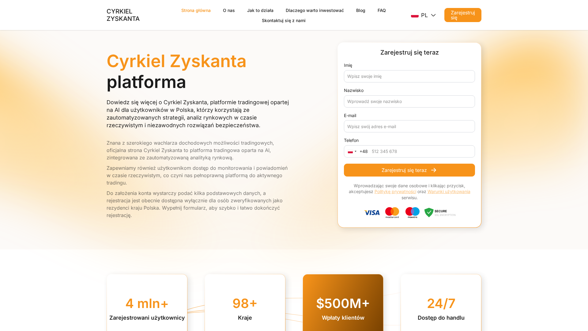 Screenshot of cyrkielzyskanta.com