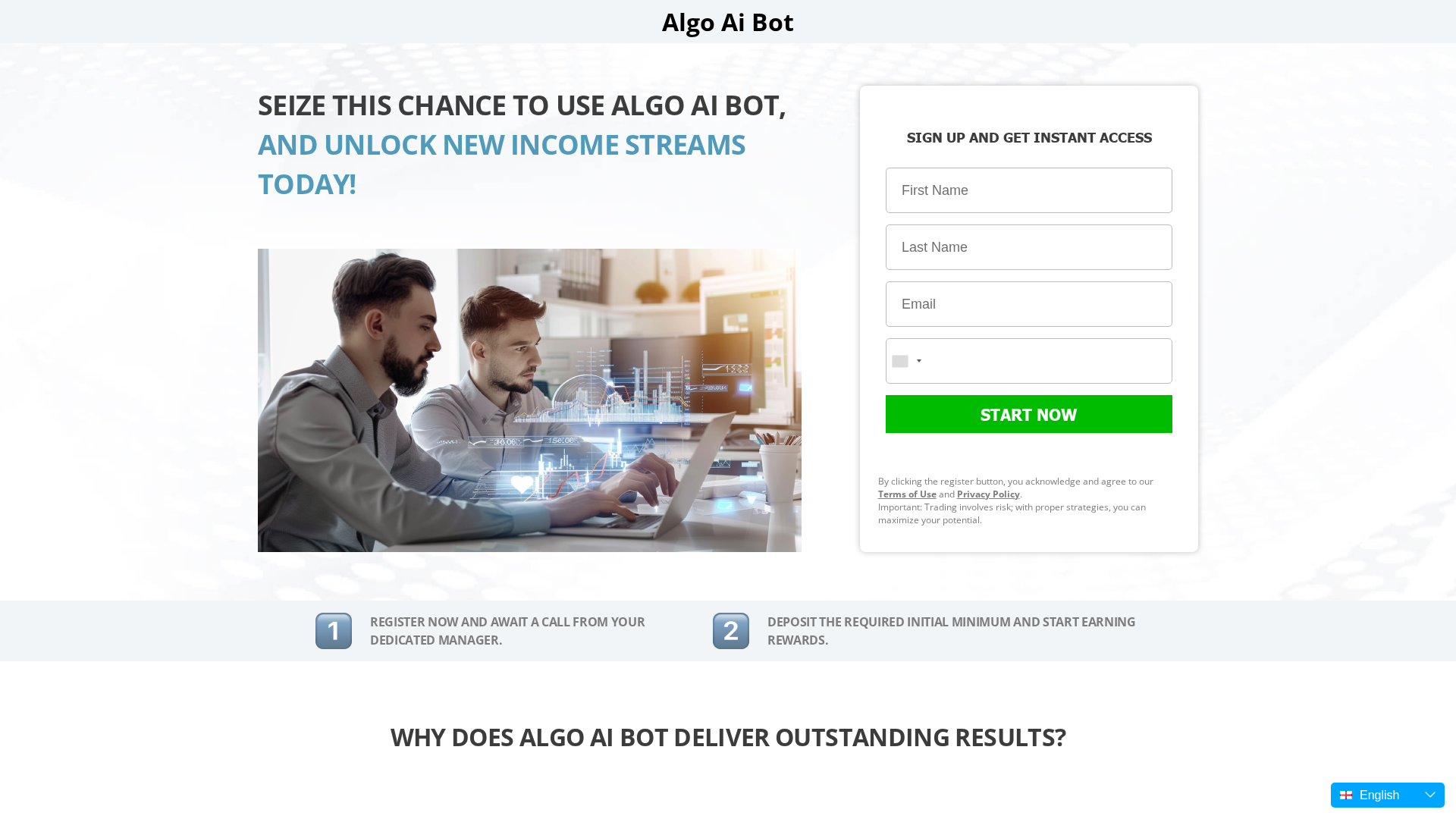 Screenshot of algo-ai-bot.cc