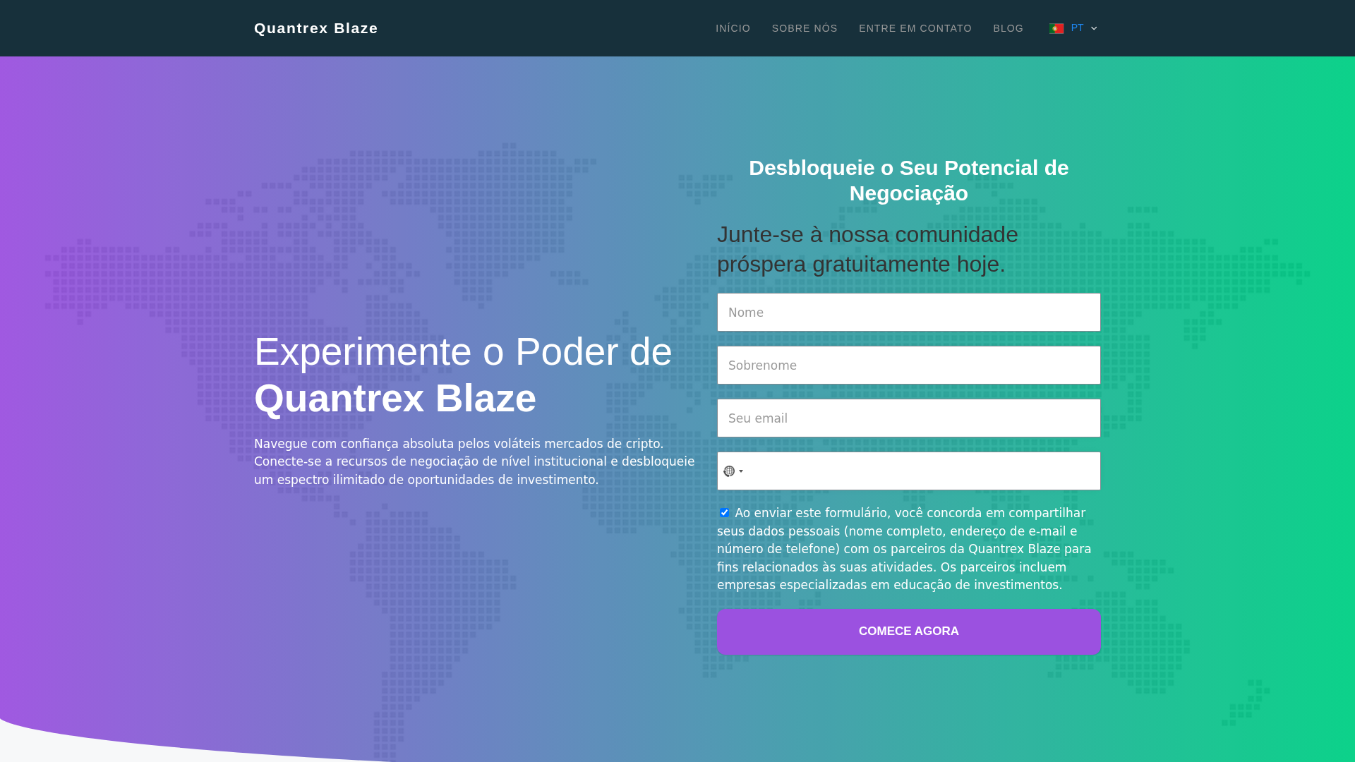 Screenshot of quantrexblazegpt.com