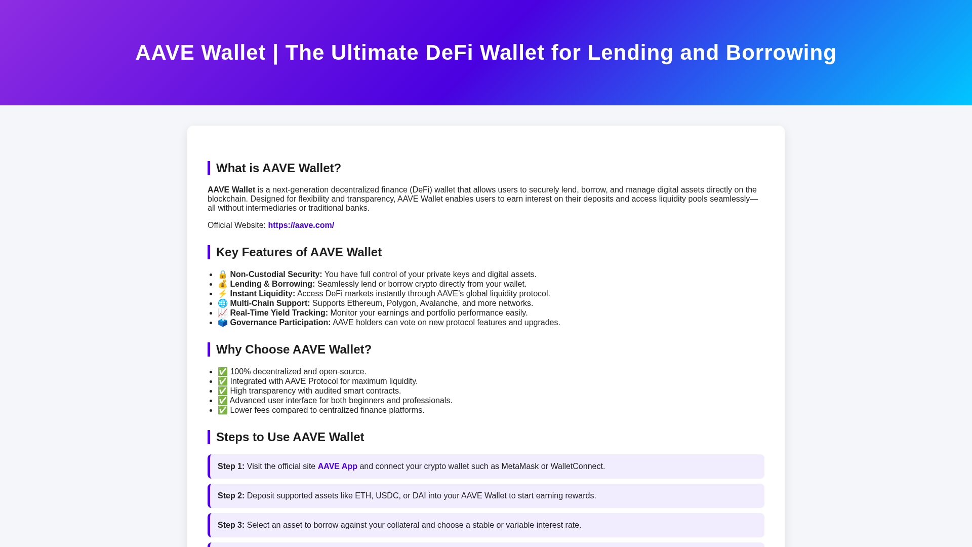 Screenshot of aave-wallet-us-en.pages.dev