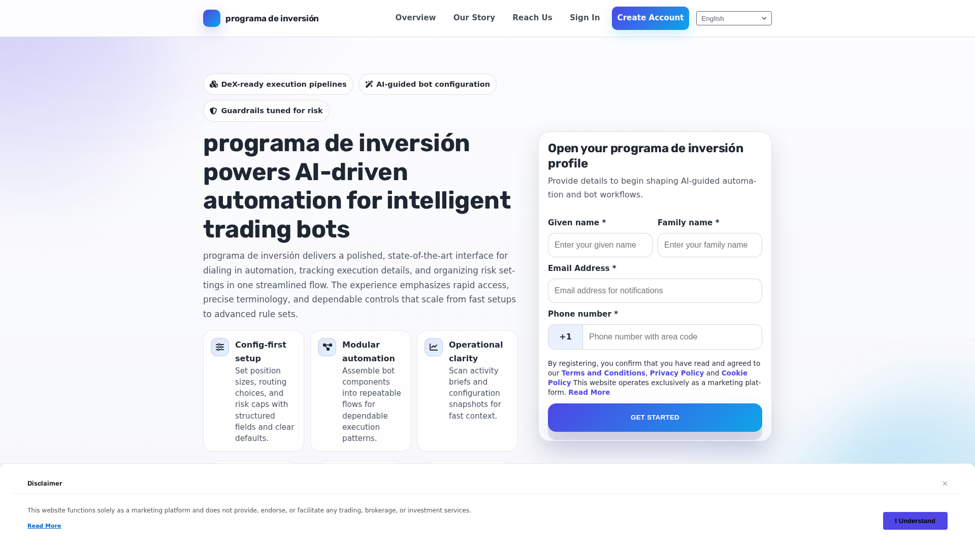 Screenshot of programadeinversion.pro