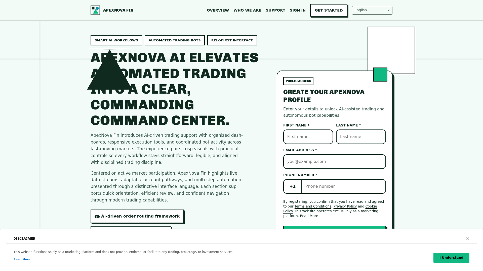 Screenshot of slideataraxfin.digital