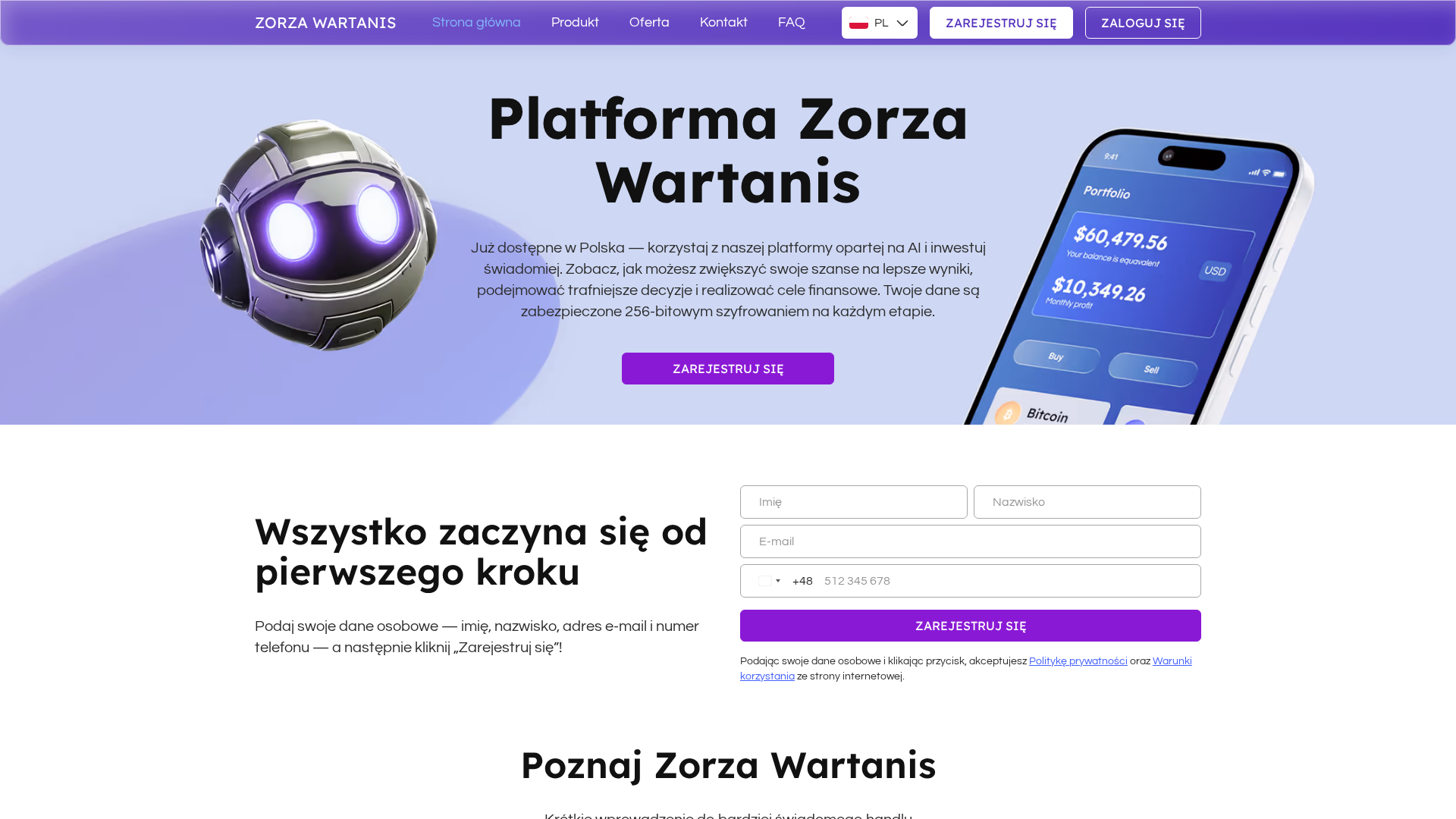 Screenshot of zorzawartanis.com